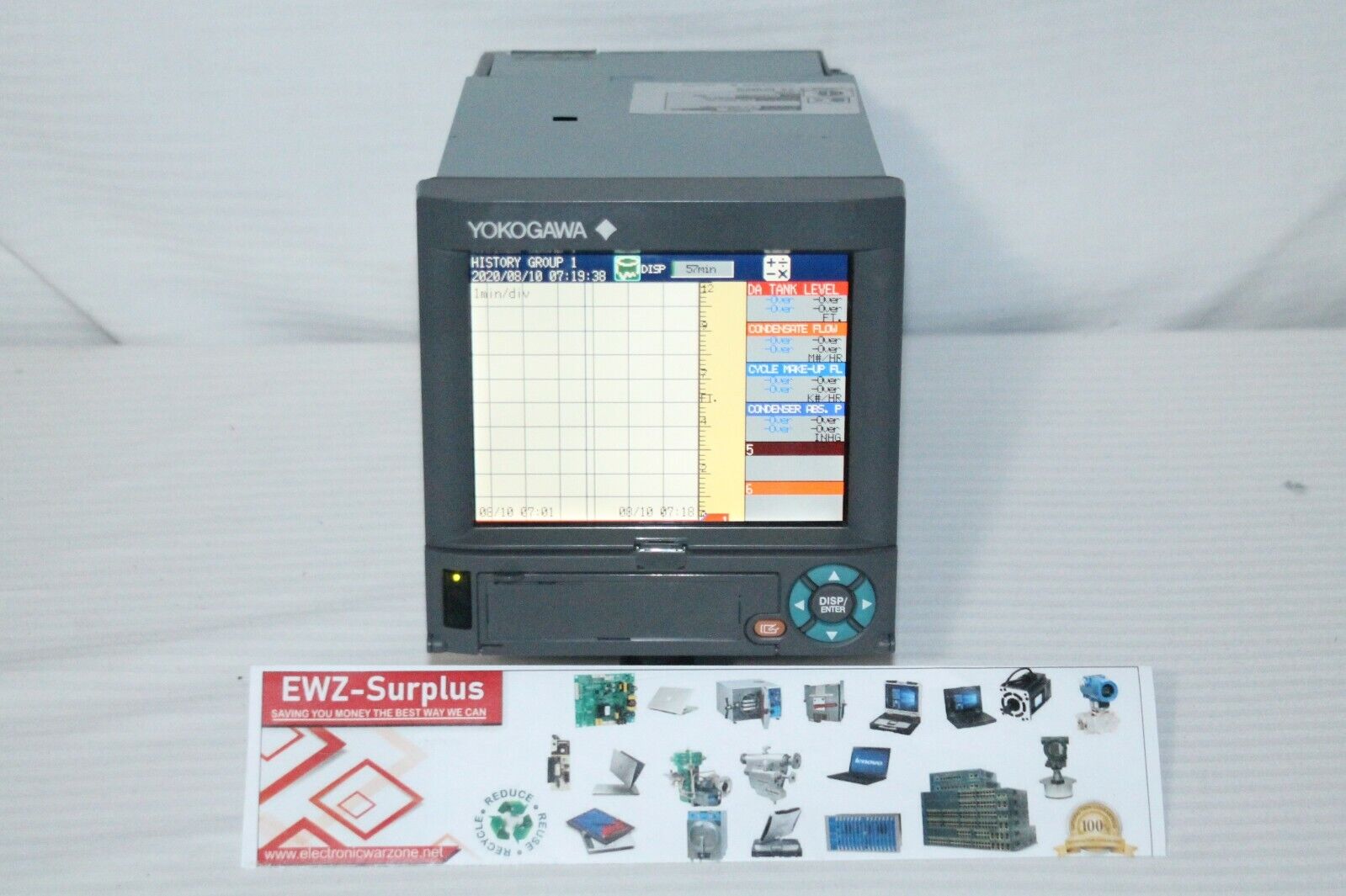 YOKOGAWA DX1006 1-4-2/M1/USB1 DAQSTATION CHART RECORDER CLEAR LCD POWER TESTED 