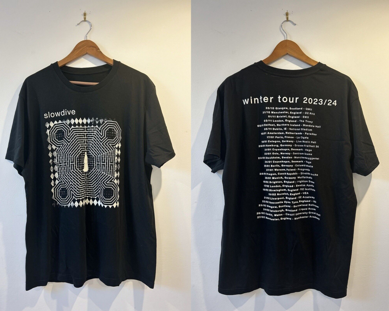 Slowdive Band Winter Tour T Shirt Full Size S-5XL BE2874