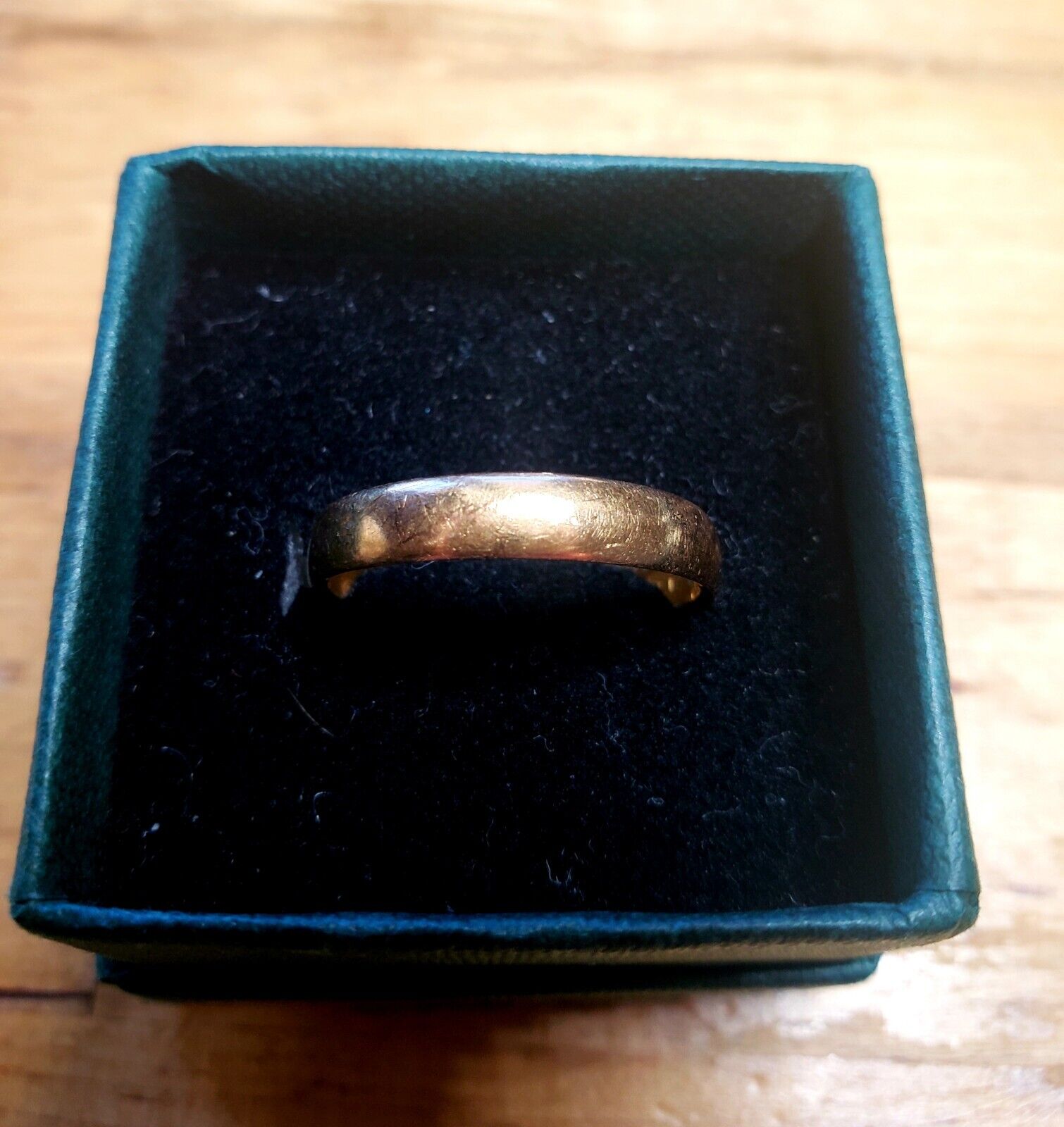 Wonderful Antique Victorian Solid 22K Gold 4mm Wedding Band Ring 1873 Size 9