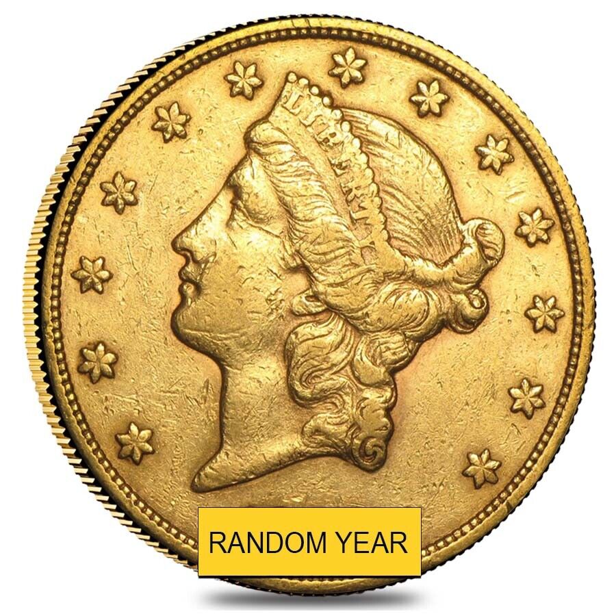 $20 Gold Double Eagle Liberty Head - Extra Fine XF (Random Year)