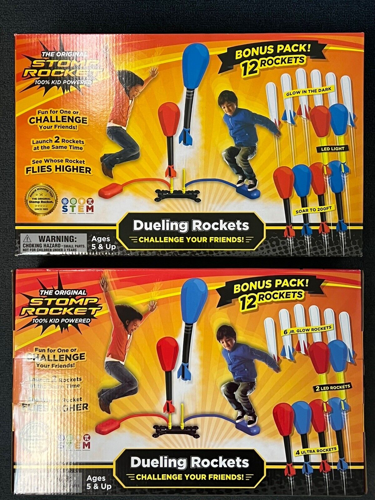 Stomp Rocket With Glow in the Dark Rockets (2 Pack)