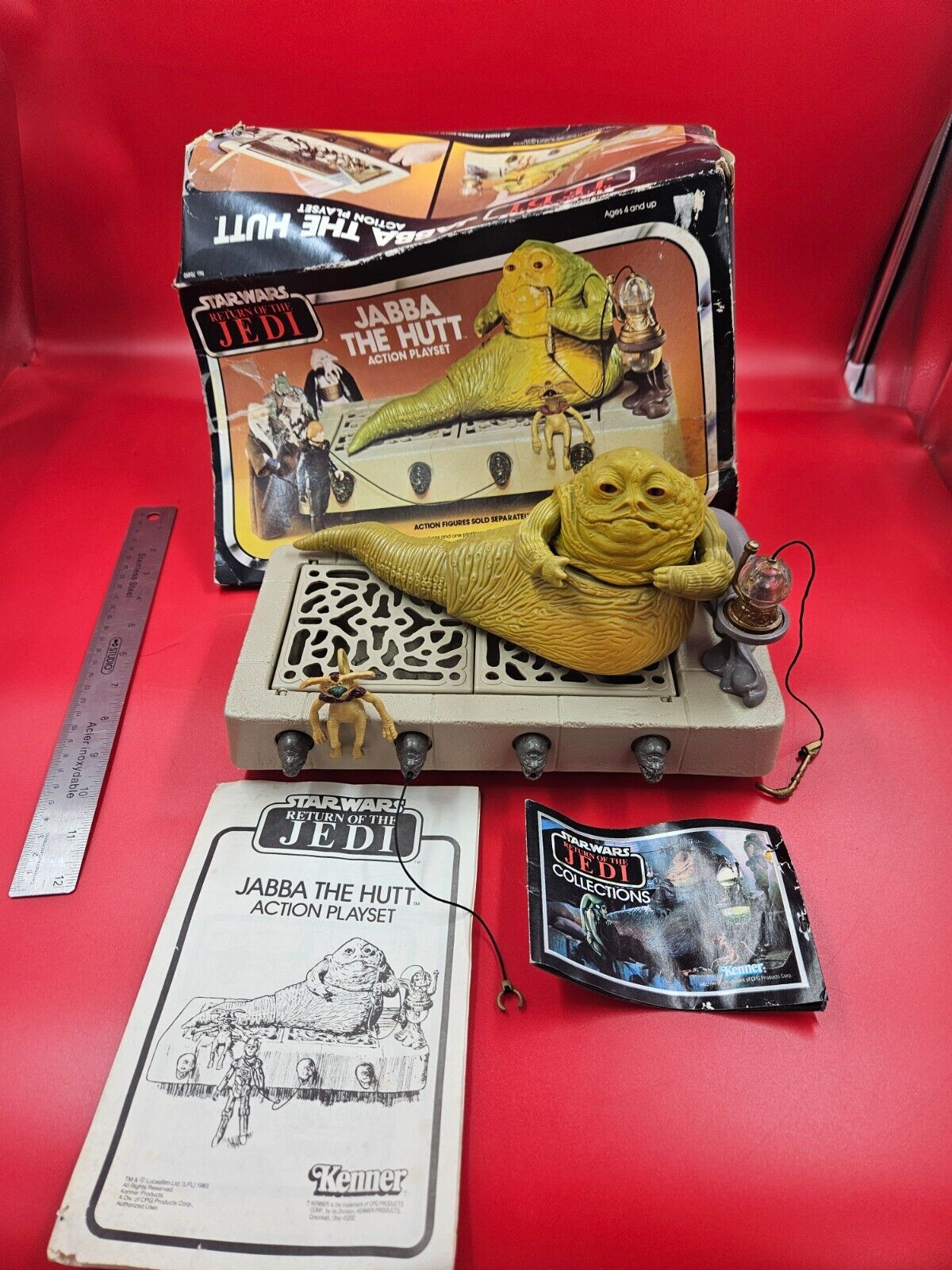 Star Wars Jabba The Hutt Action Playset ROTJ Kenner Vintage 1983 Complete w/ Box