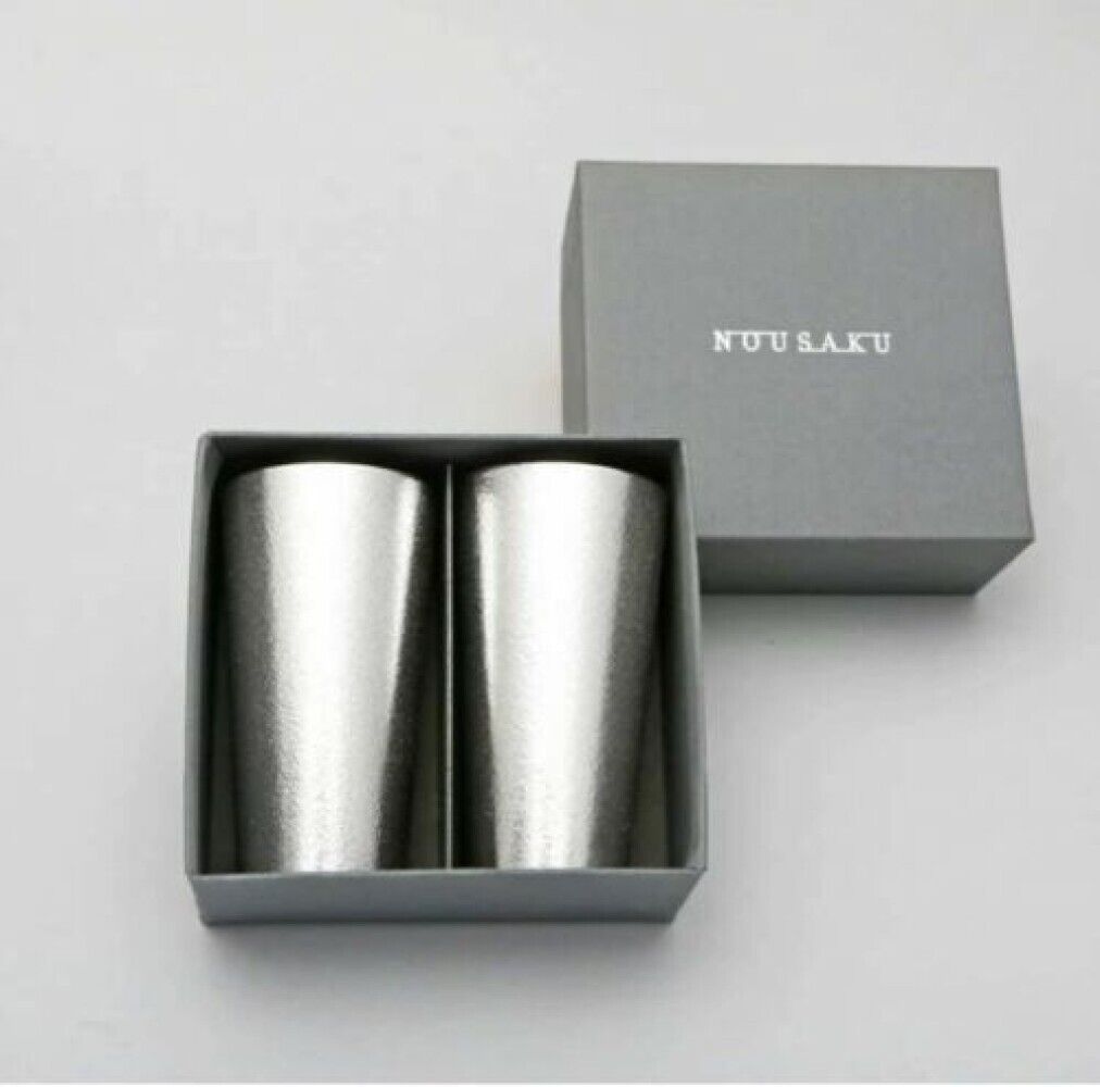 Nousaku 100% Pure Tin Beer mug 200ml 2 Set from Japan