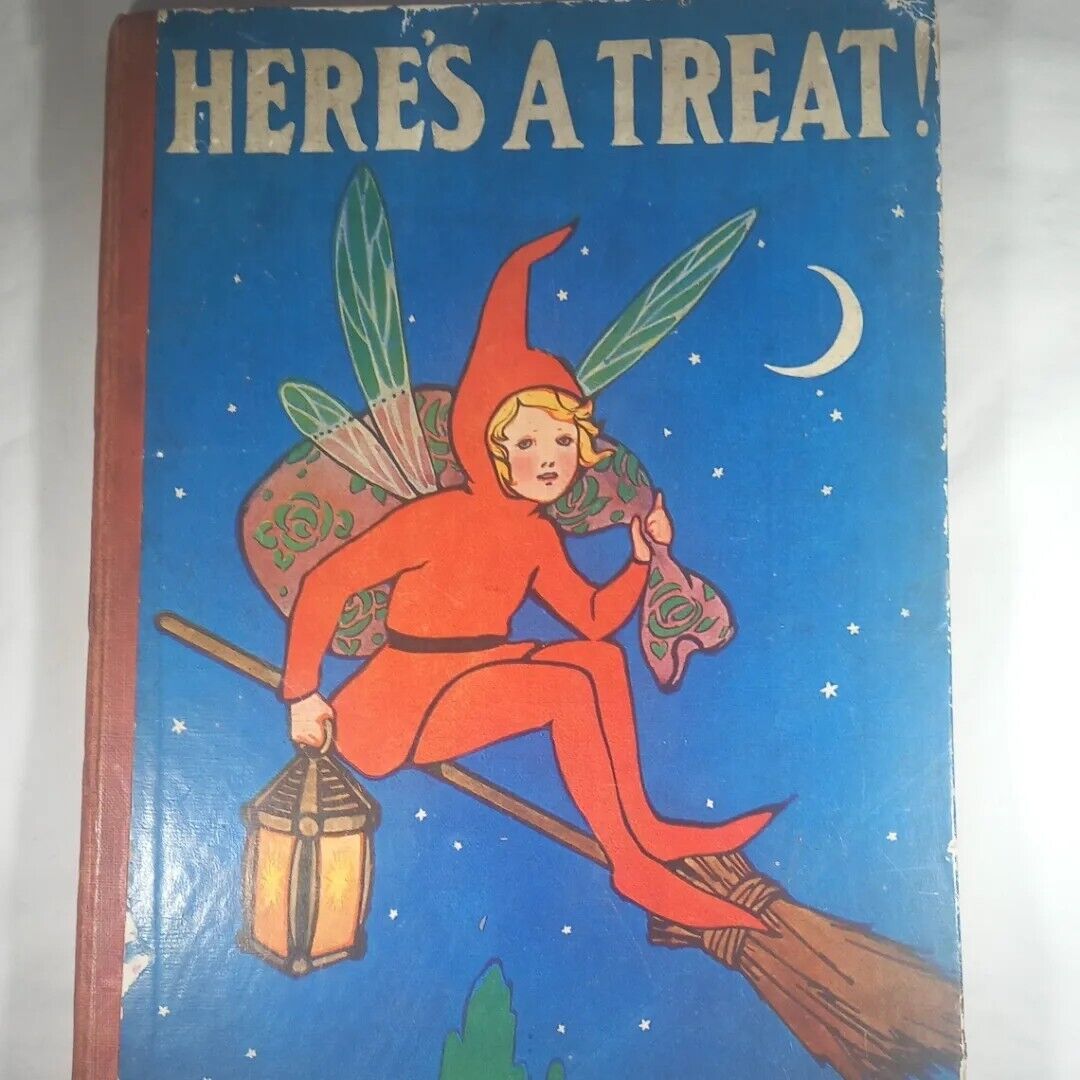 Rare 1919 Illustrated Children Book Here\'s A Treat