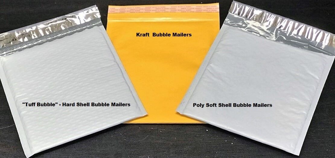 Choose Material & Quantity 1-3000 | Tuff Bubble, Kraft or Poly Bubble Mailers |