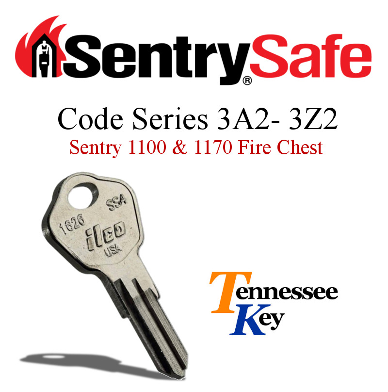 Sentry Safe & Fire Box keys / Select your key code  / Series 3A2 - 3Z2