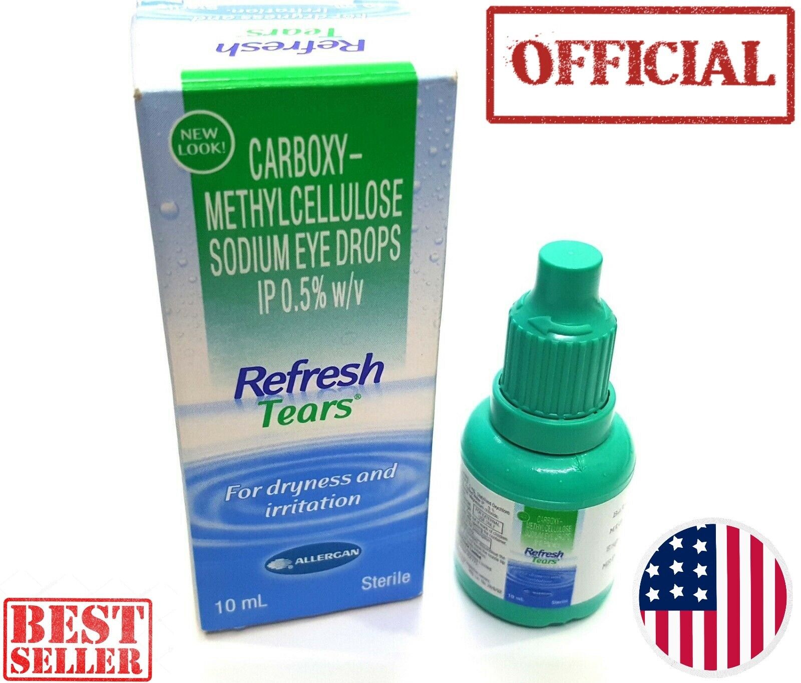 New Refresh Tears OFFICIALLY USA Lubricant Eye Drops Exp.2025 Clear Vision