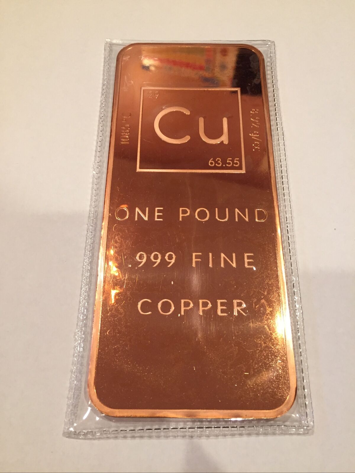 1 (One) Pound .999 Copper Bullion Bar By Unique Metals