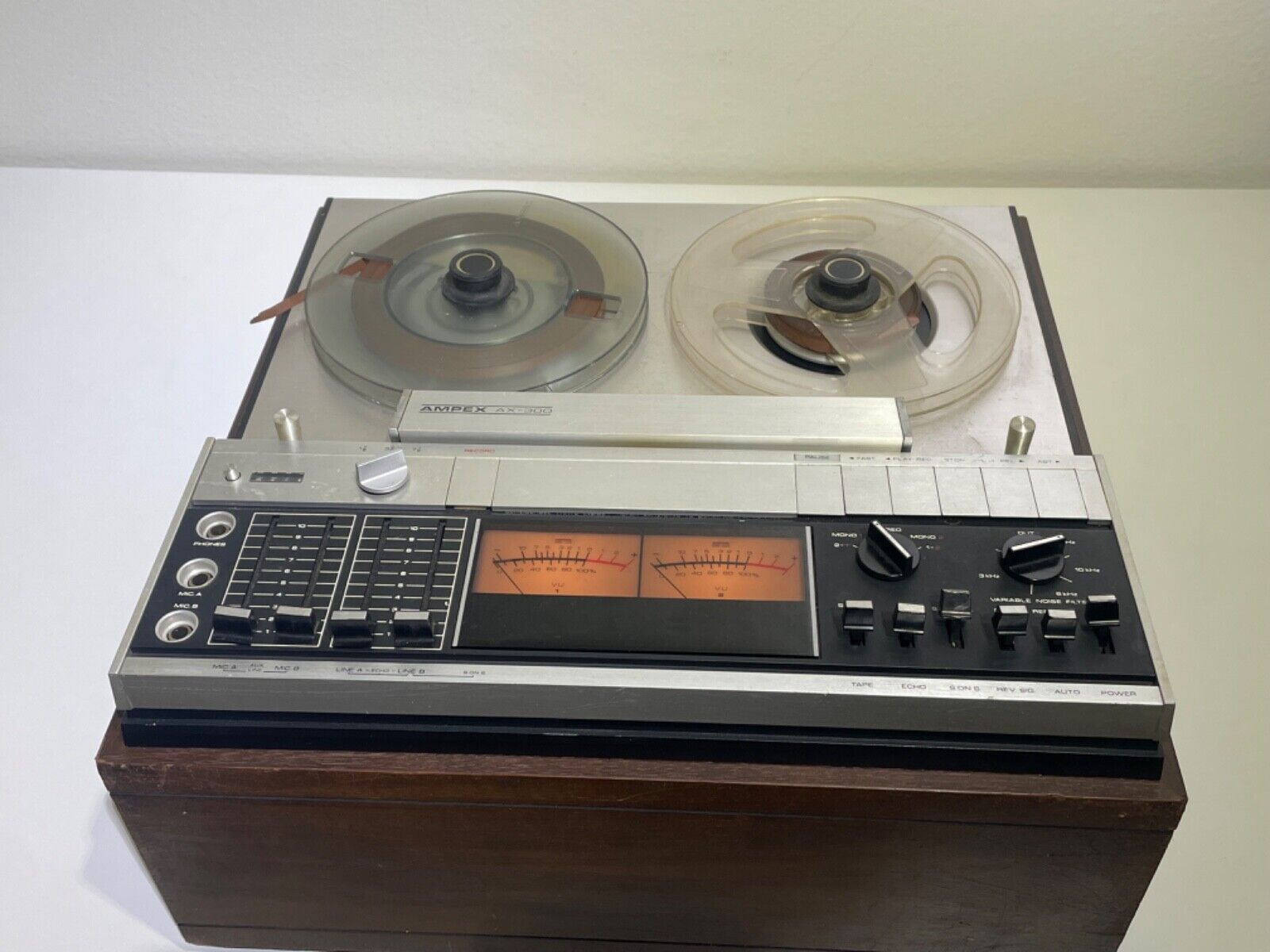 Vintage AMPEX AX-300 Reel to Reel Tape Recorder | Runs/Not Fully Tested | AS-IS