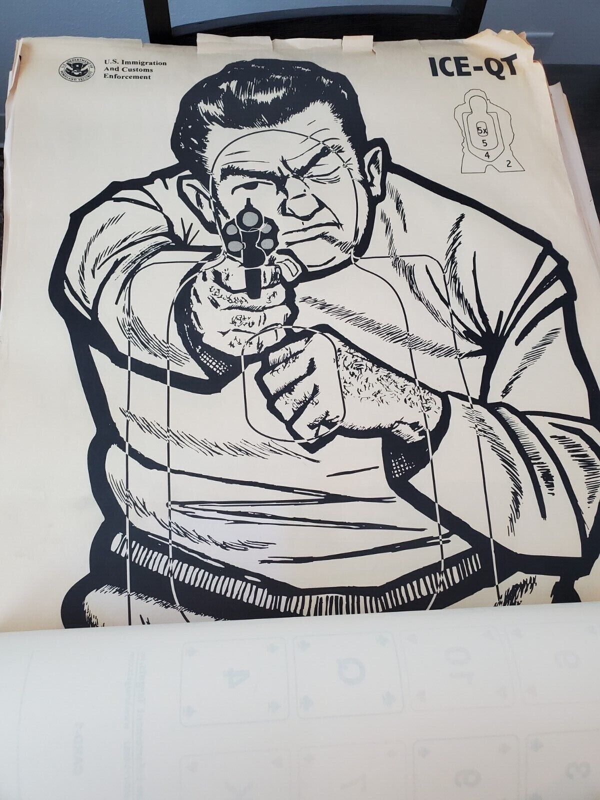 Vintage US Immigration and customs shooting targets