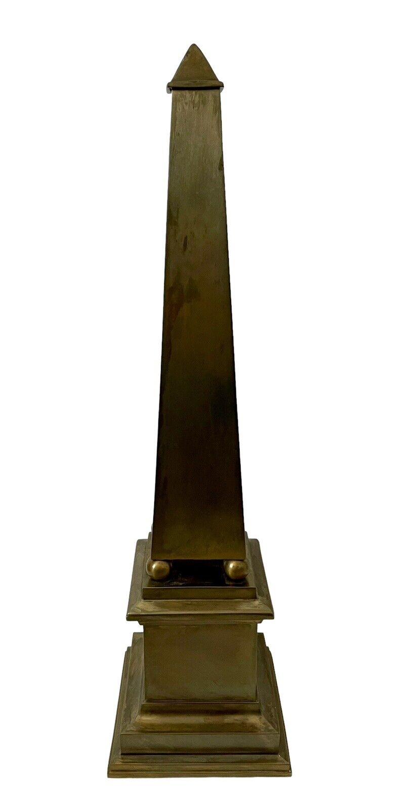 Brass & Cast Obelisk - 21 1/2” Tall - Circa 1970