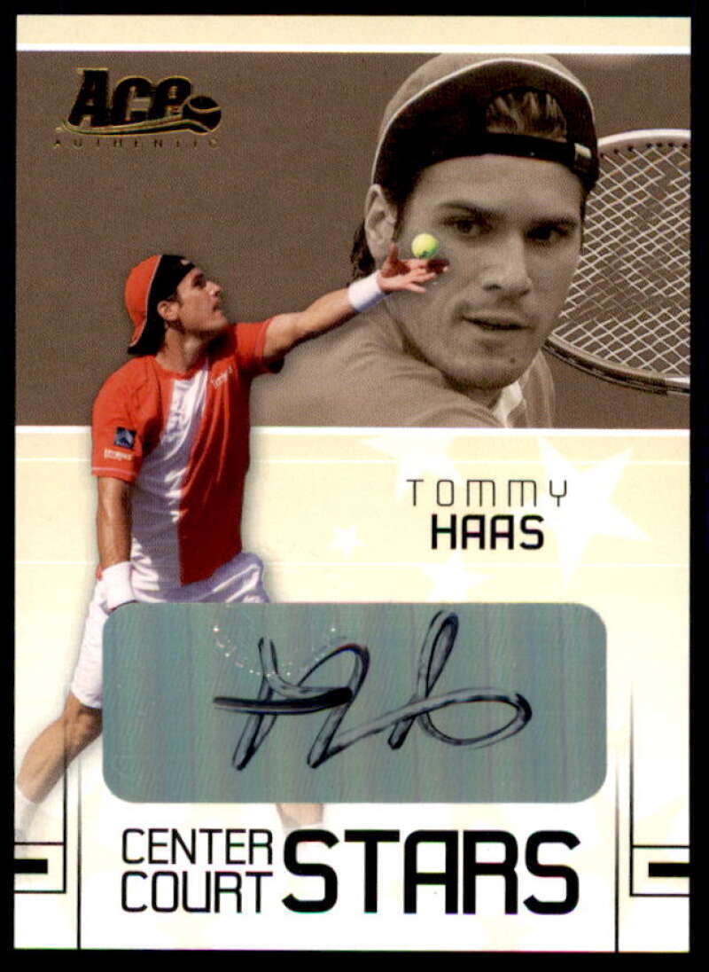 Tommy Haas Card 2006 Ace Authentic Grand Slam Center Court Stars Autographs #20 