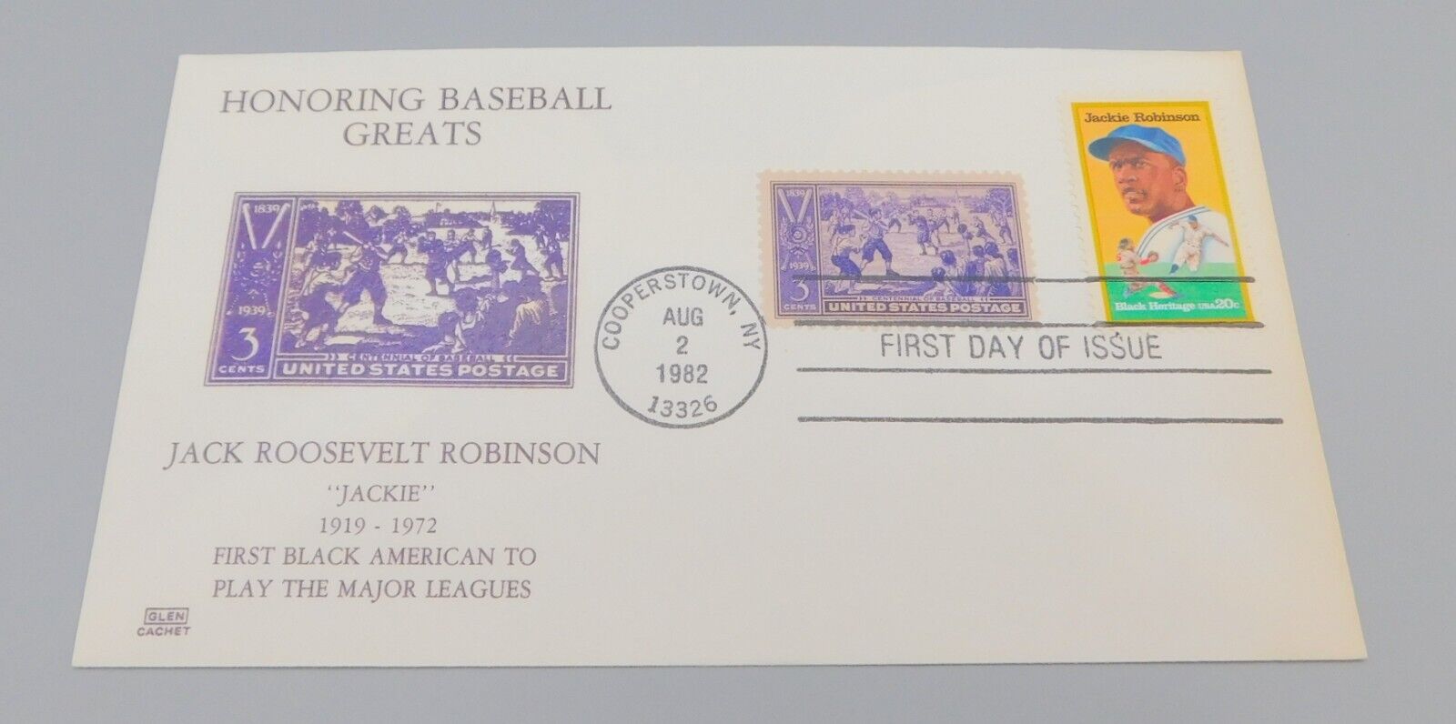 1982 JACKIE ROBINSON First Day Envelope ~ Honoring Baseball Greats