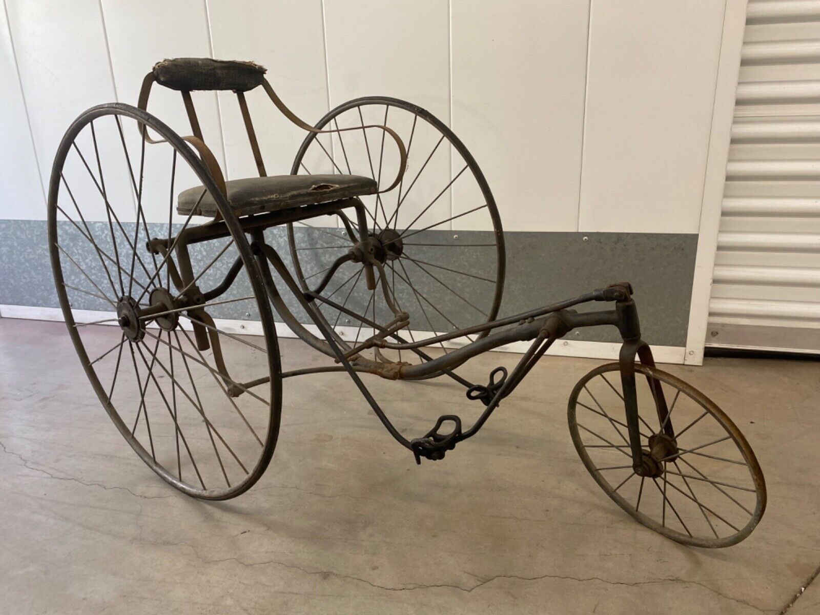 🔥 RARE Antique 19th c. Victorian GENDRON Velocipede Iron Tricycle Bike, 1880s