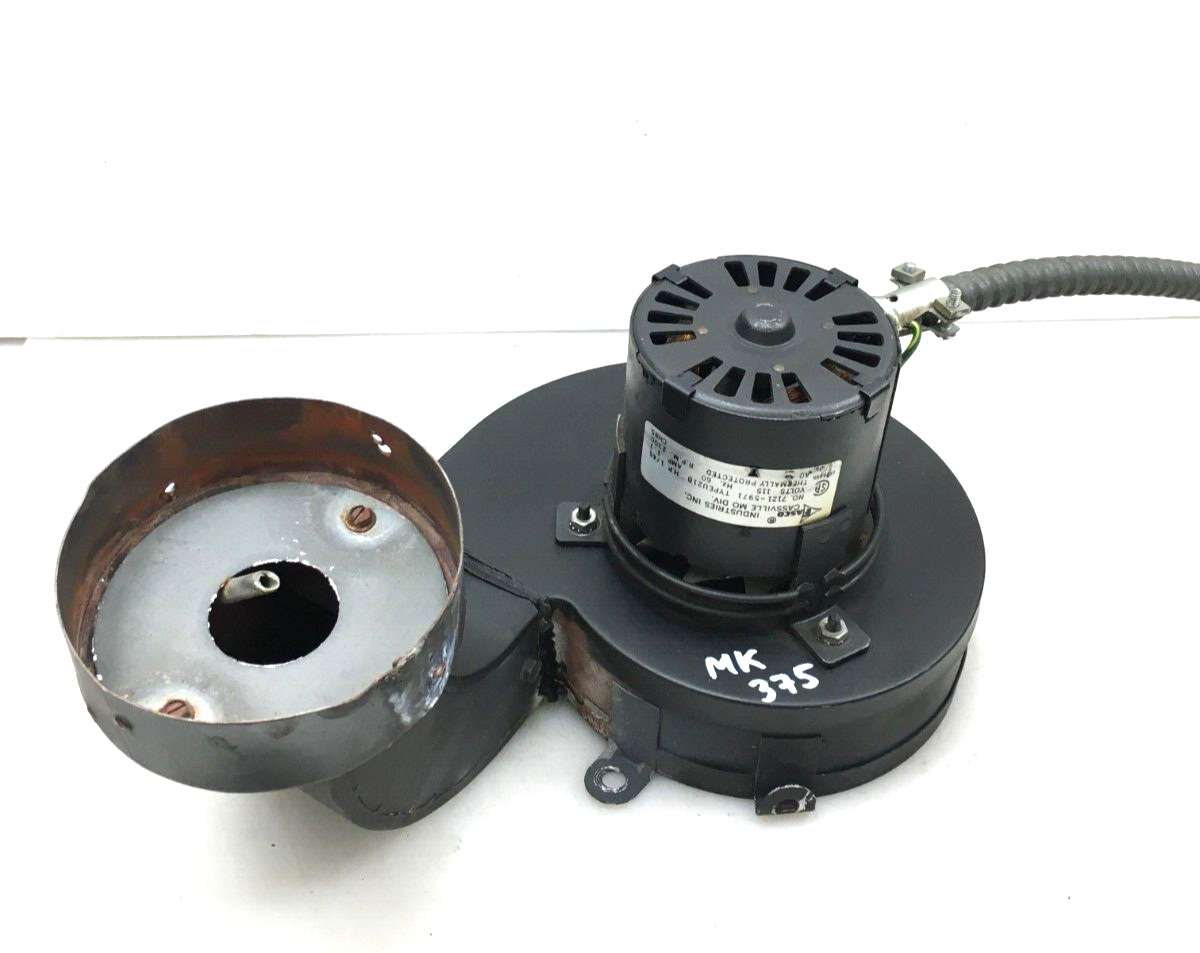 FASCO 7121-5971 Draft Inducer Blower Motor Type U21B 2300 RPM 115V used #MK375
