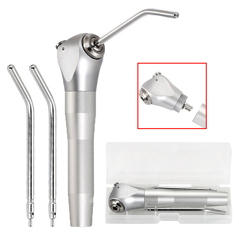 1-5Pcs Dental 3 Way Air Water Spray Triple Syringe Handpiece w/ 2 Nozzles Tips