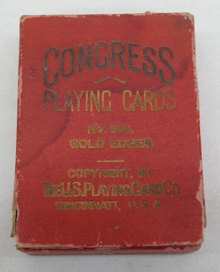 Vintage Congress 606 In Days of Old Knight On Horseback Gold Edge Playing Cards