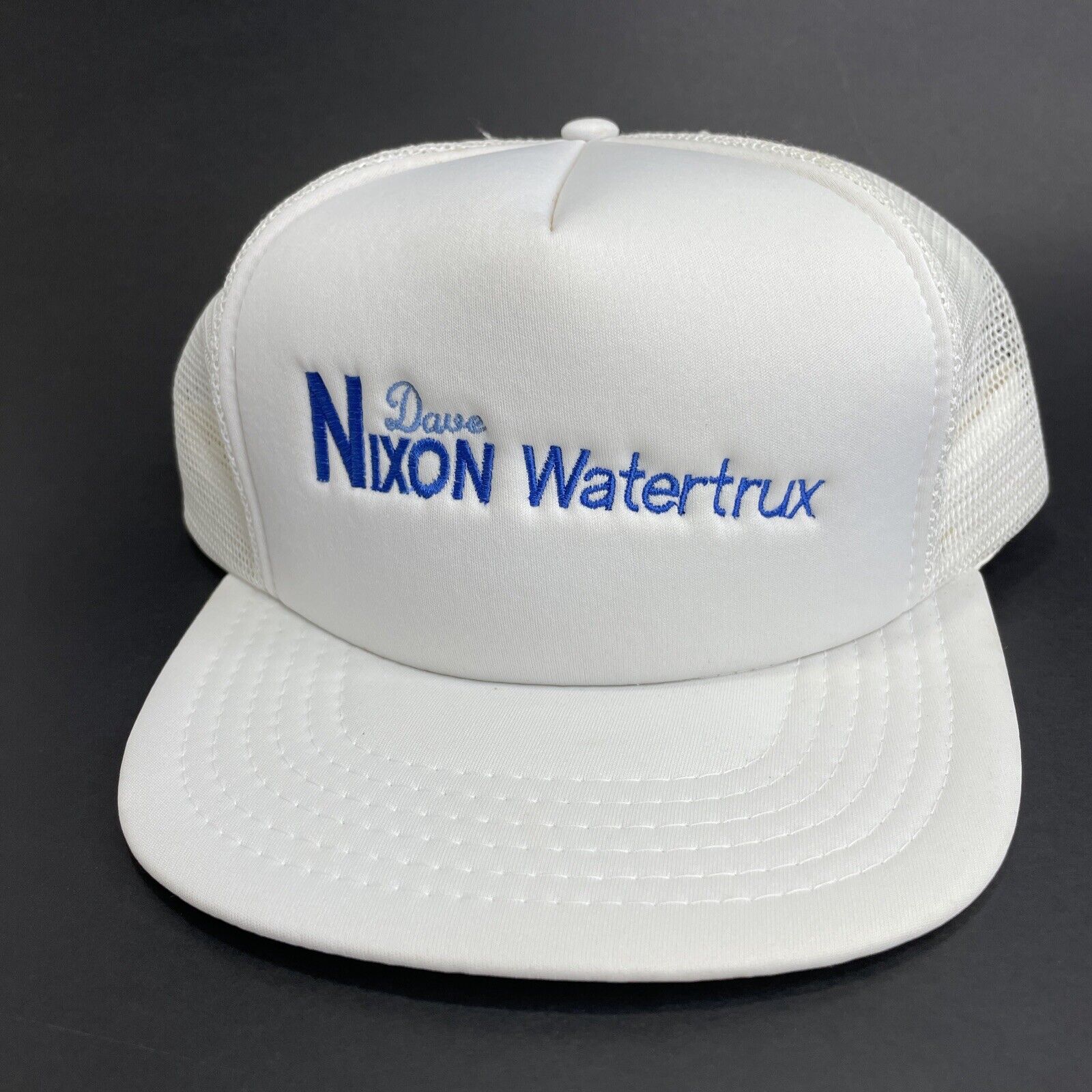 Vintage 1980\'s Dave Nixon Watertrux Jarvis Ontario Snapback Mesh Trucker Hat