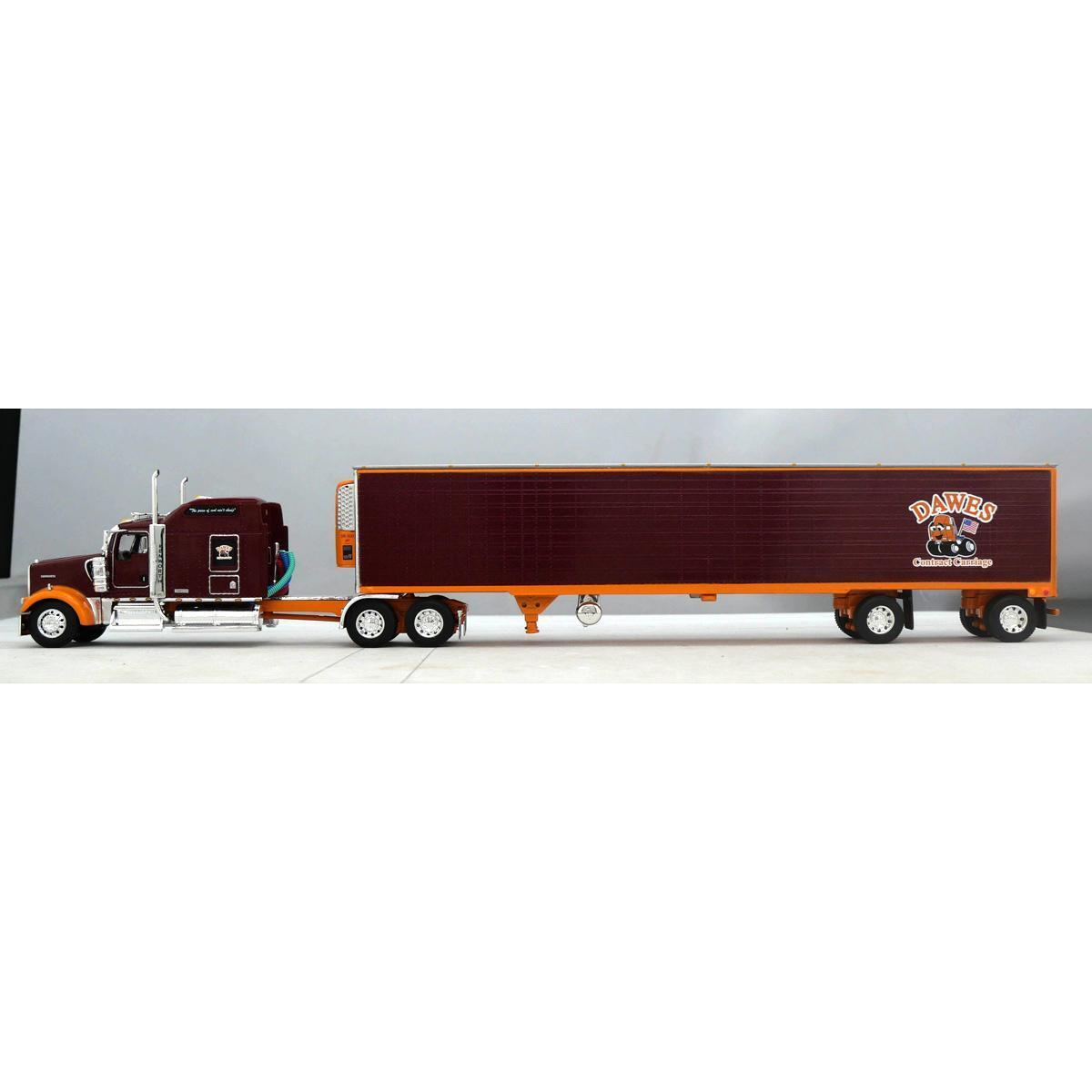 DCP 1/64 Kenworth W900L Utility Reefer Trailer Dawes Contract Carriage 60-1725