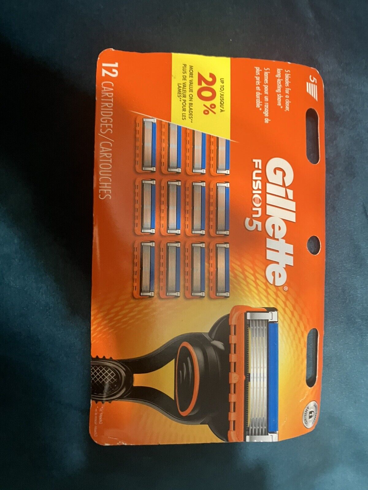 ⭐️GILLETTE FUSION 5 12-PACK CARTRIDGES (NEW SEALED PACKAGE) FREESHIP⭐️