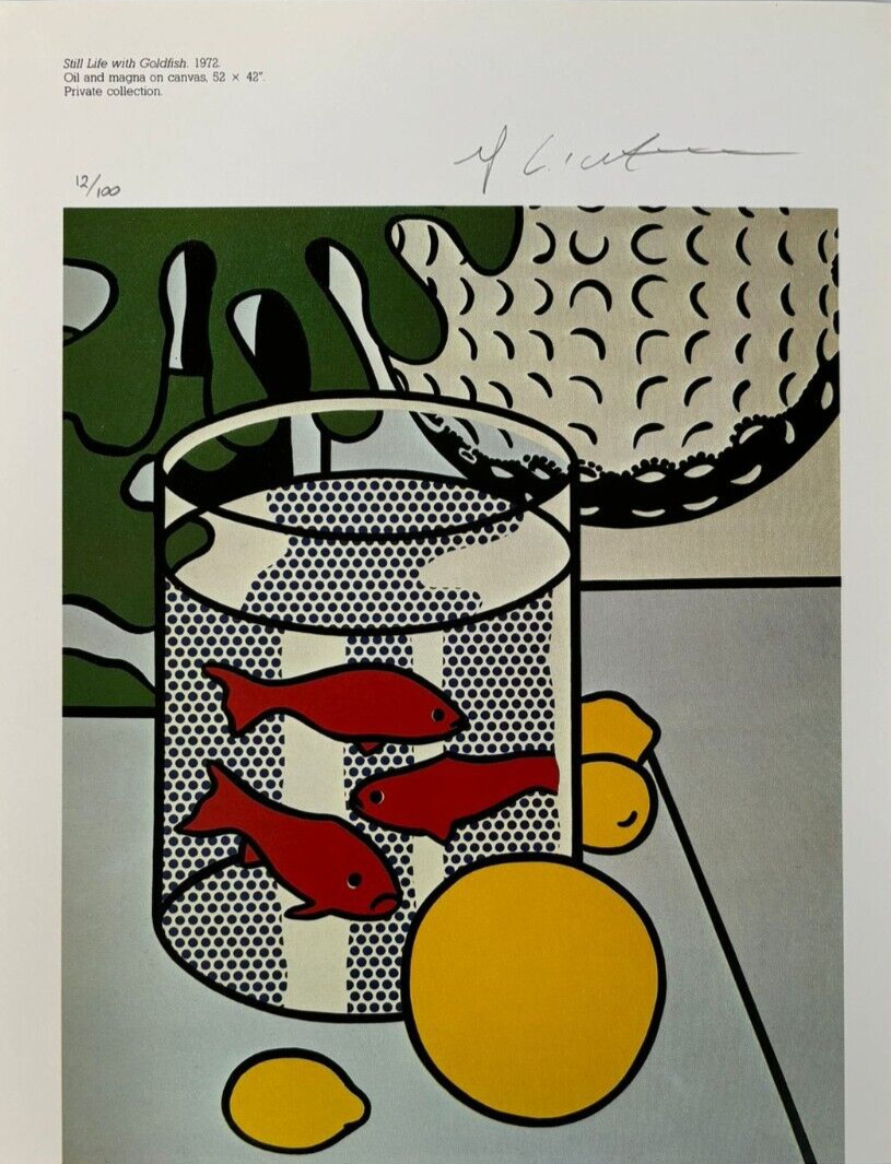 Roy Lichtenstein, Orig. Hand-signed Lithograph with COA & Appraisal of $3,500#