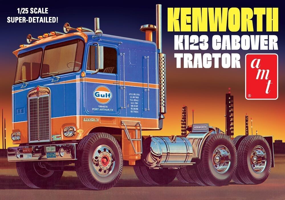 AMT  1/25 Gulf Kenworth K123 Cabover Tractor Cab AMT1433