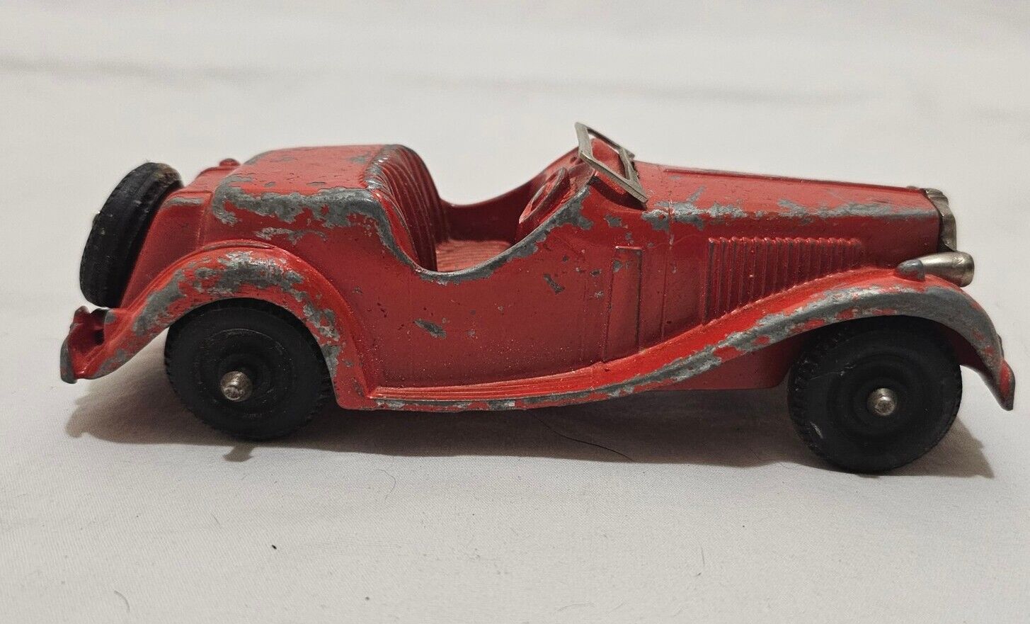 Vintage Hubley Kiddie Die-cast  Red MG Roadster ~ 5 3/4\