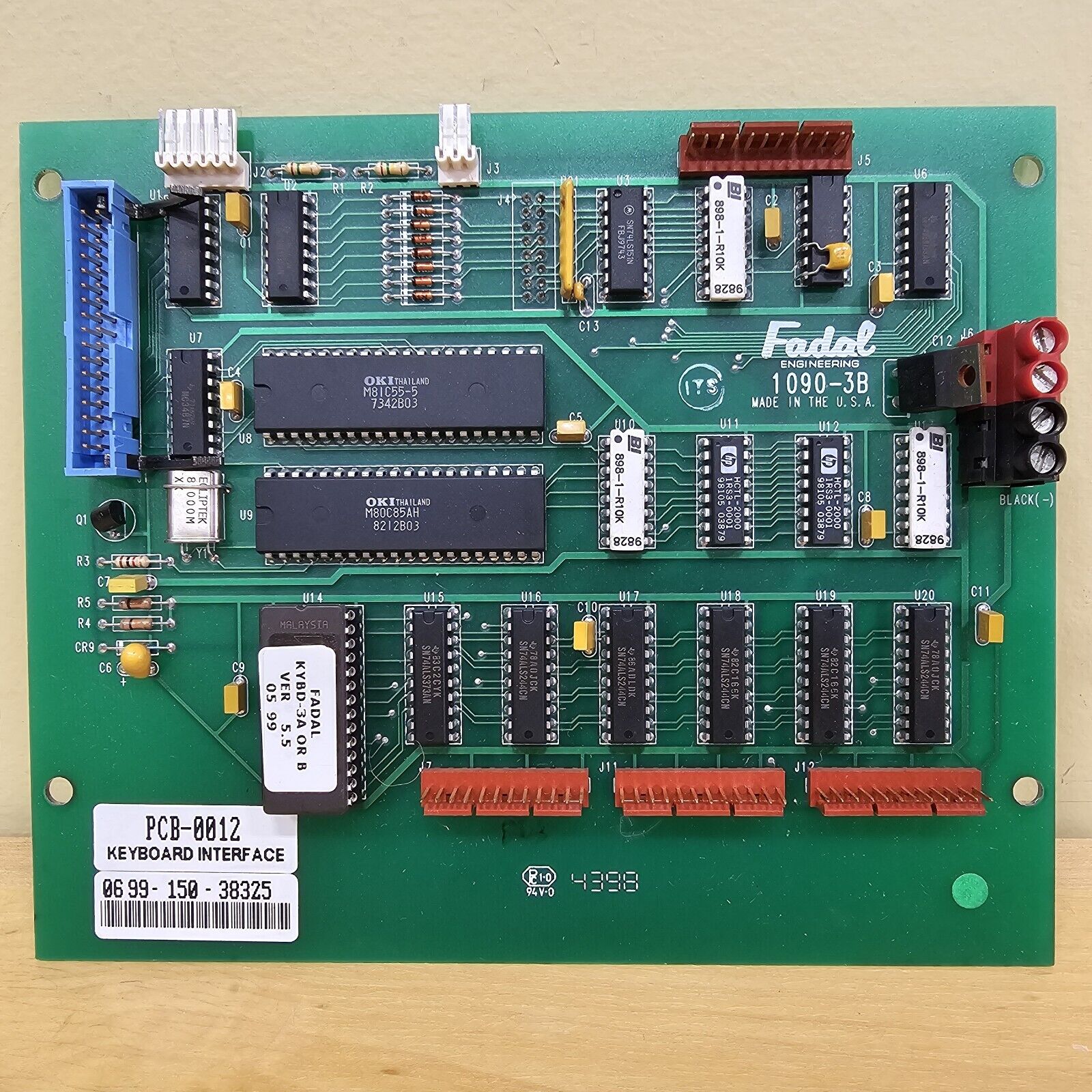 Fadal Keyboard Interface PCB-0012 1090-3B VER 5.5 Eprom