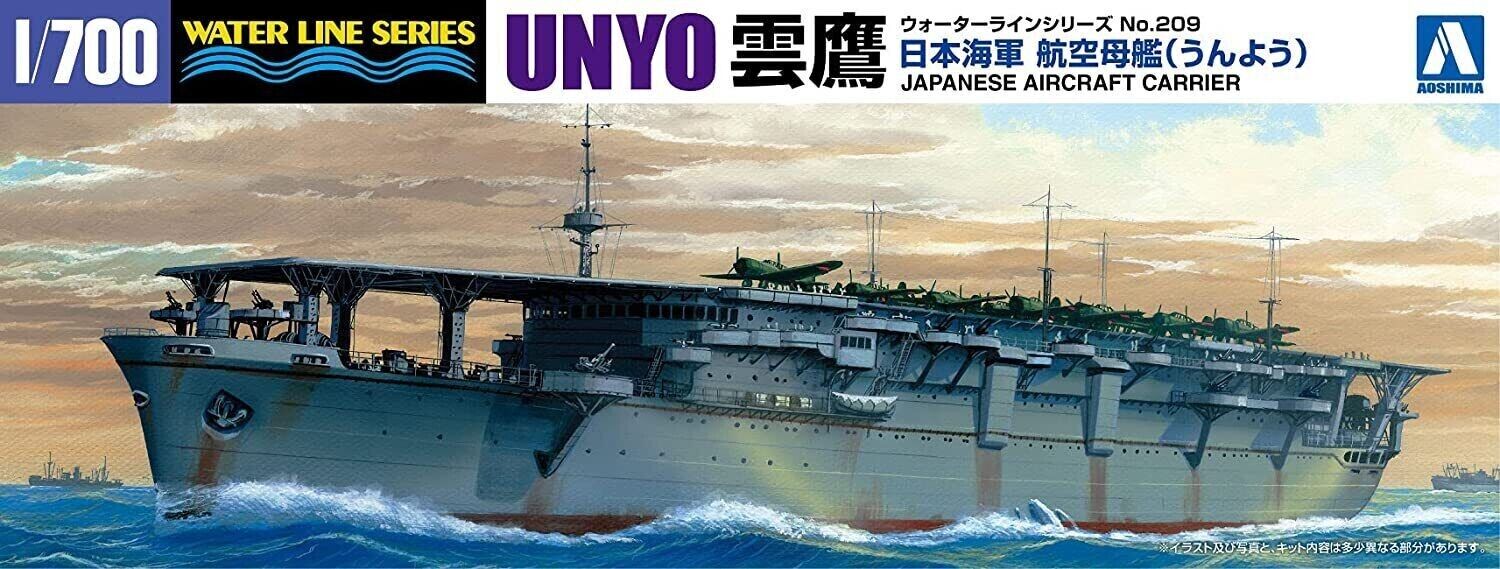 IJN Aircraft Carrier Unyo Model Ship 1/700 Aoshima