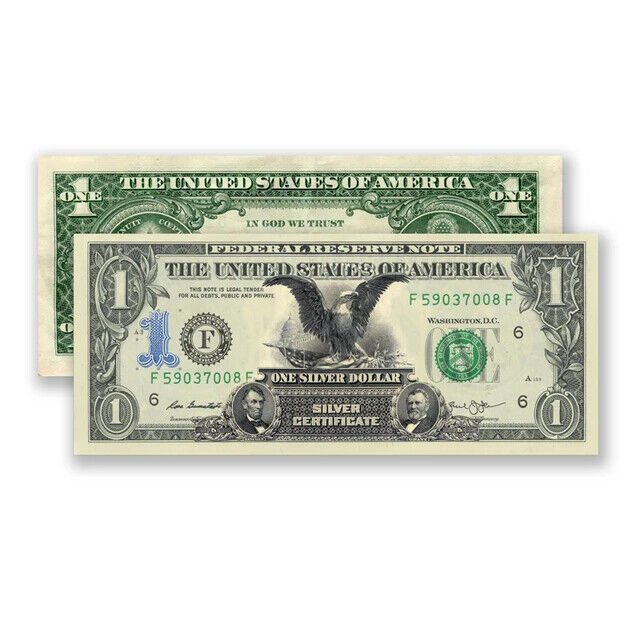 1899 $1 Black Eagle Tribute Colorized Legal Tender $1 Bill