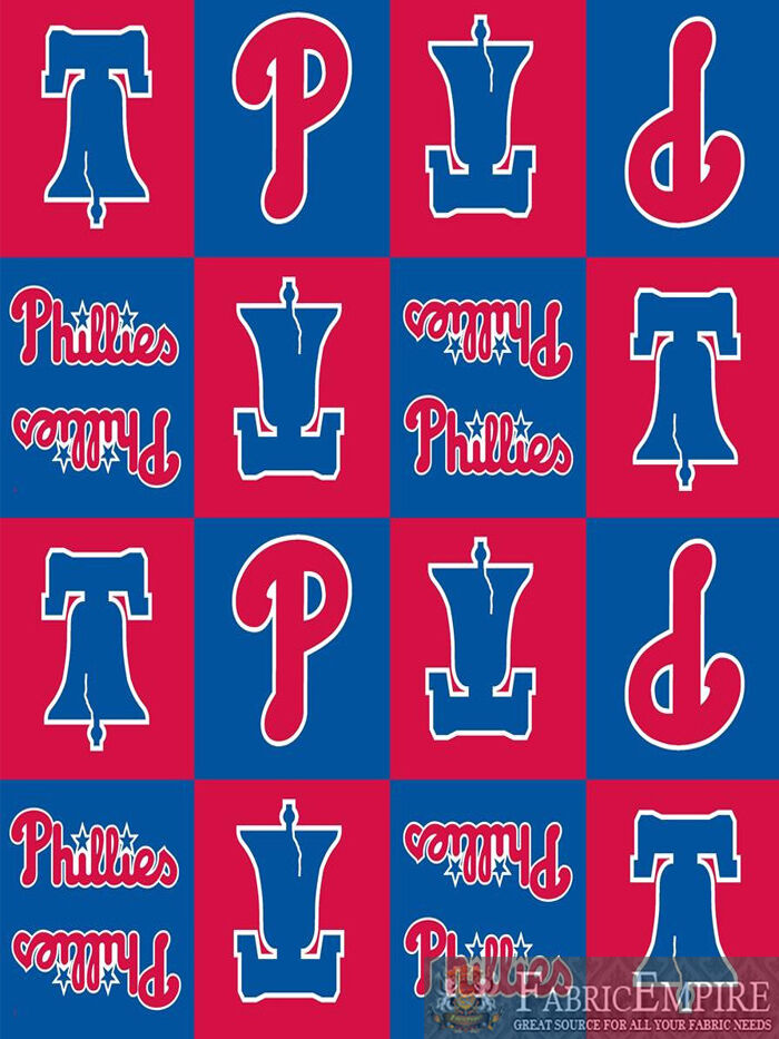 MLB Philadelphia Phillies Licensed Fleece Fabric / 58 Wide / SOLD BY THE YARDS