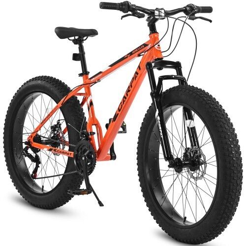 S26109 Elecony 26 Inch Fat Tire Bike Adult/Youth Full Shimano 21 Speed Mountain