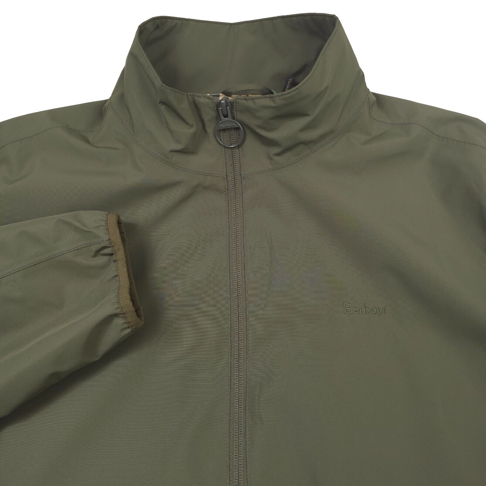 $250 Barbour Korbel Olive Green Full Zip Waterproof Jacket Mens Size 2XL