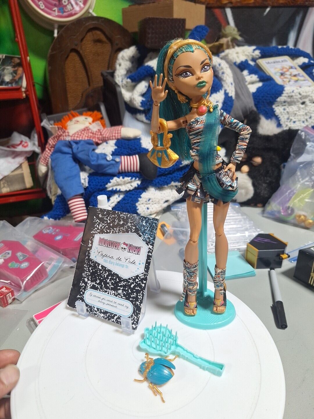 First Wave Monster High Nefera de Nile Doll  W/ Diary & Pet      🫧 READ🫧