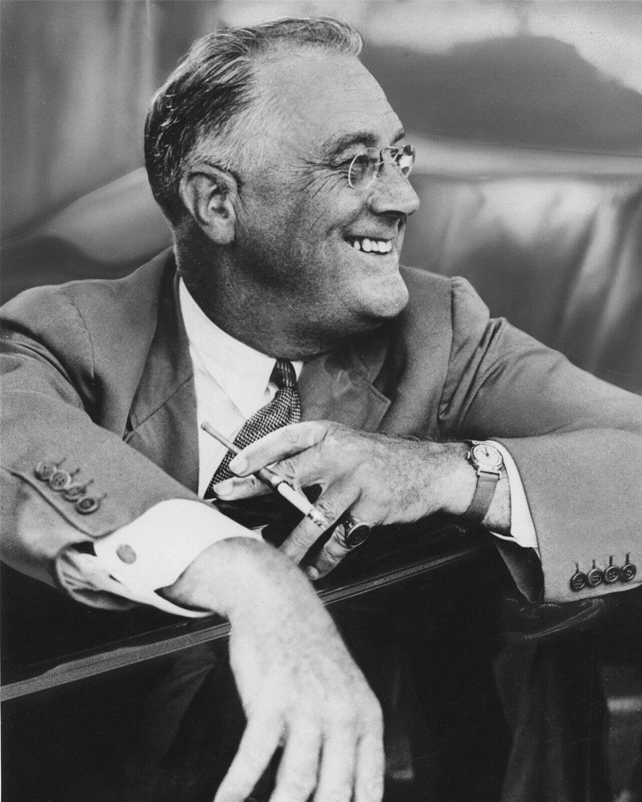 Franklin Delano Roosevelt FDR Smiling 8 x 10 Photo Picture Photograph bt2