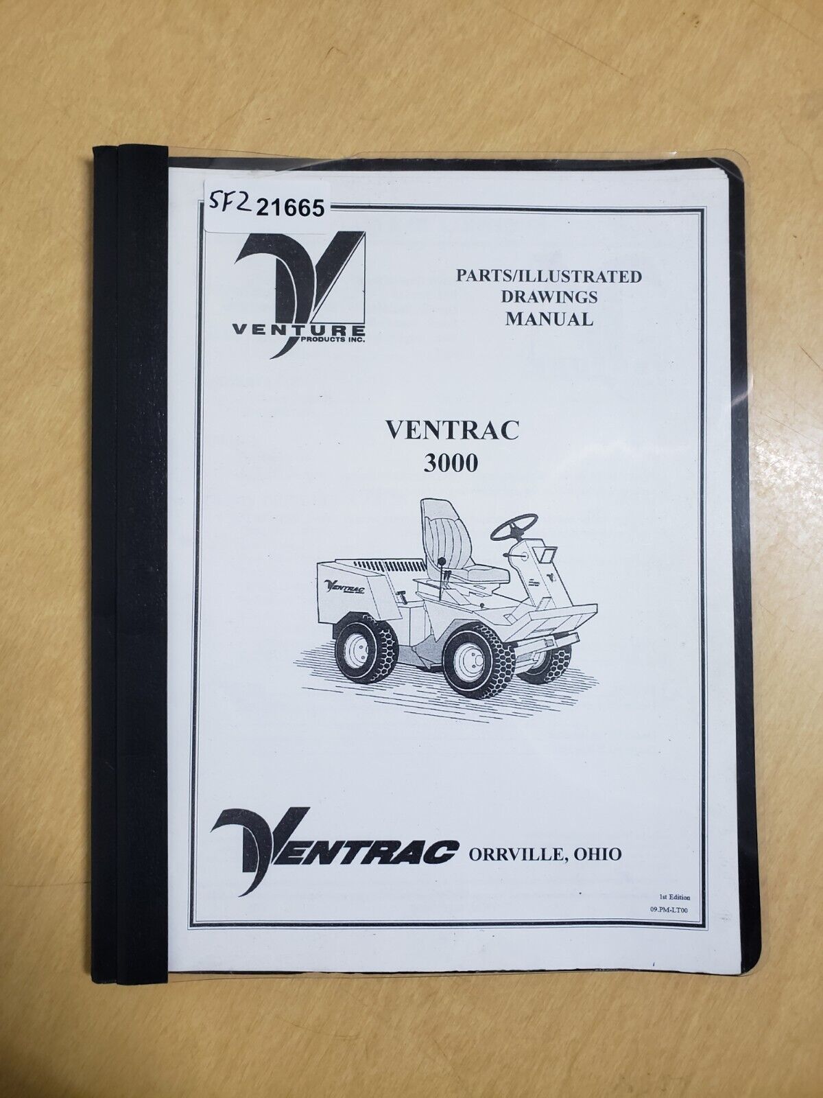 Ventrac 3000 Tractor Parts List Illustrated Drawings Manual