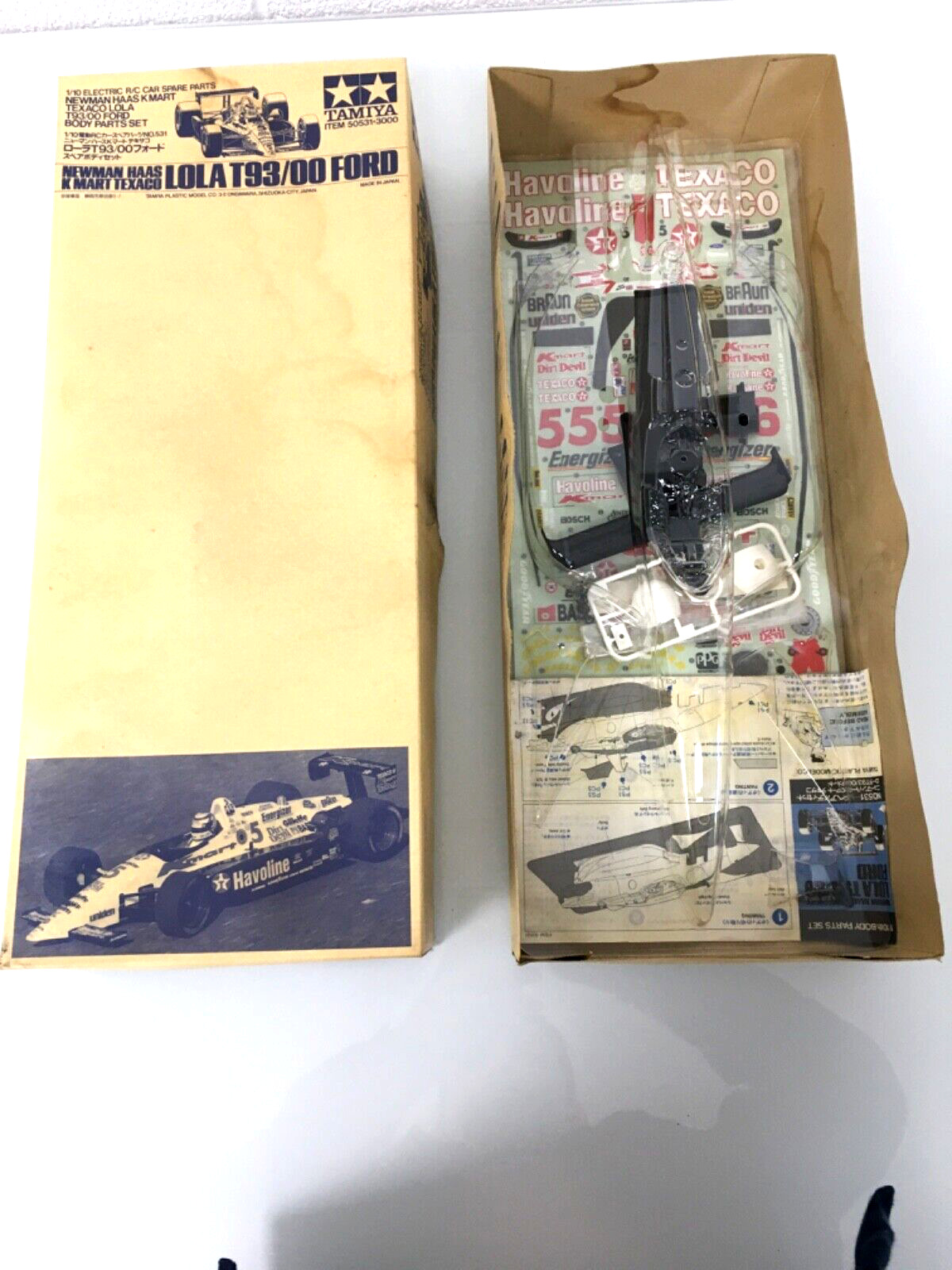 1994 Tamiya Newman Haas K Mart Texaco Lola T93/00 Ford Body Set 58134/F103/NIB