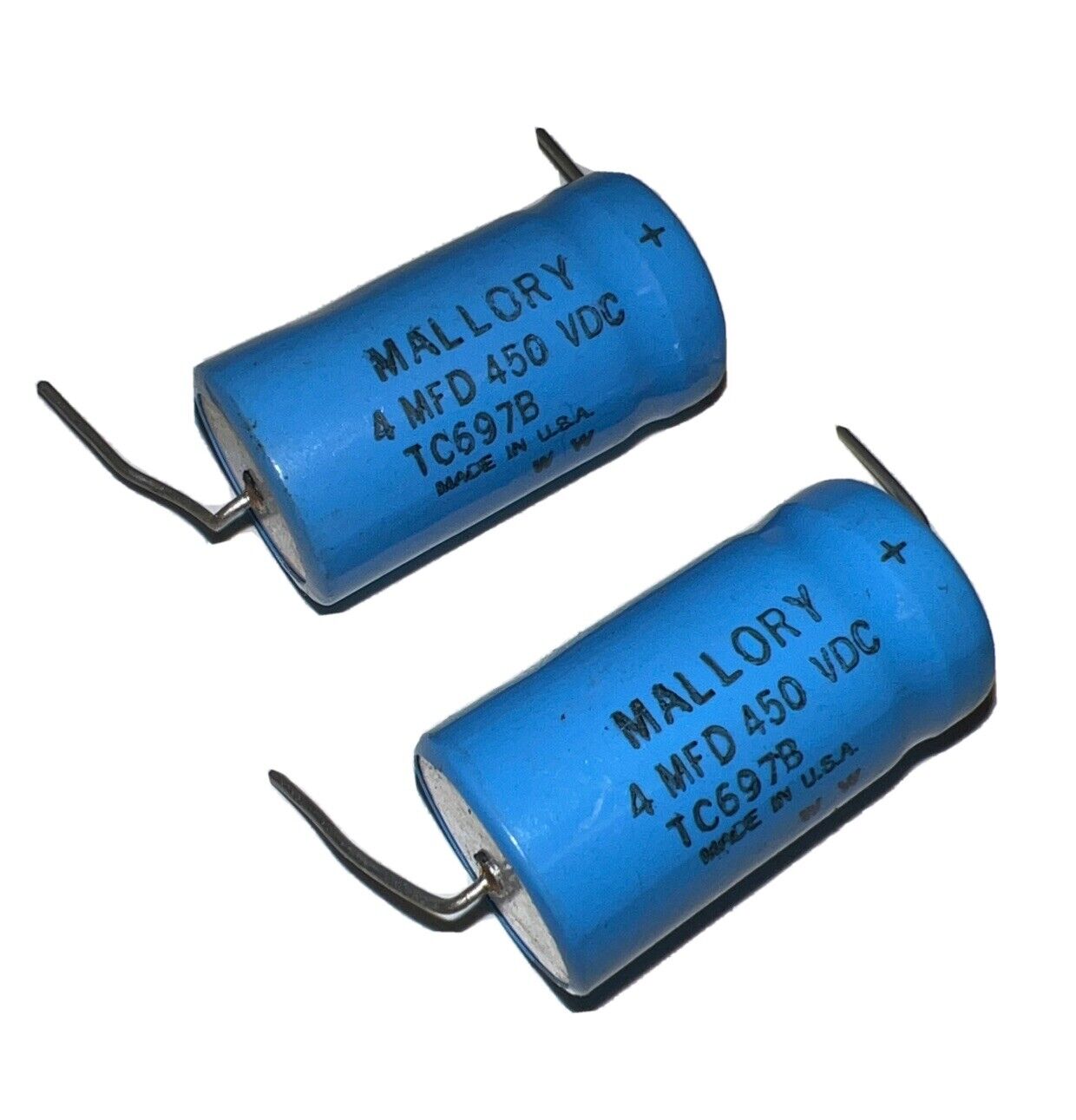 Mallory  Capacitor – 4 MFD  450VDC TC6978 New Quantity Of (2)