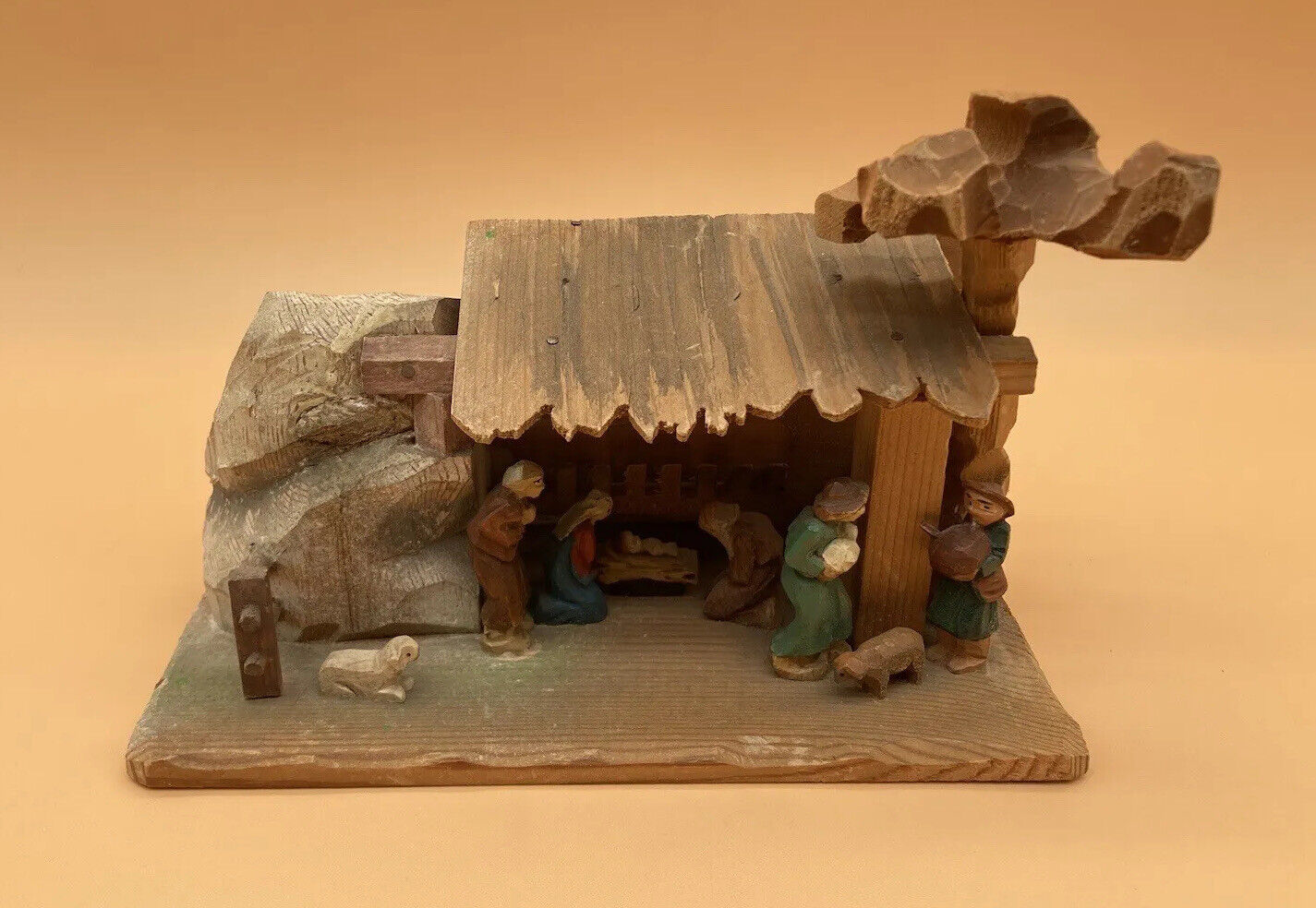Rare Italy Nativity Made In Switzerland Music Box Silent Night WORKS