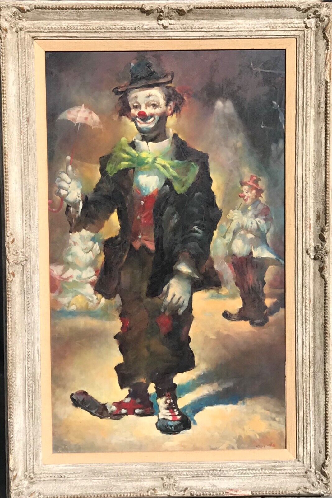 Julian Ritter Large Oil  Painting of Clown 49X33
