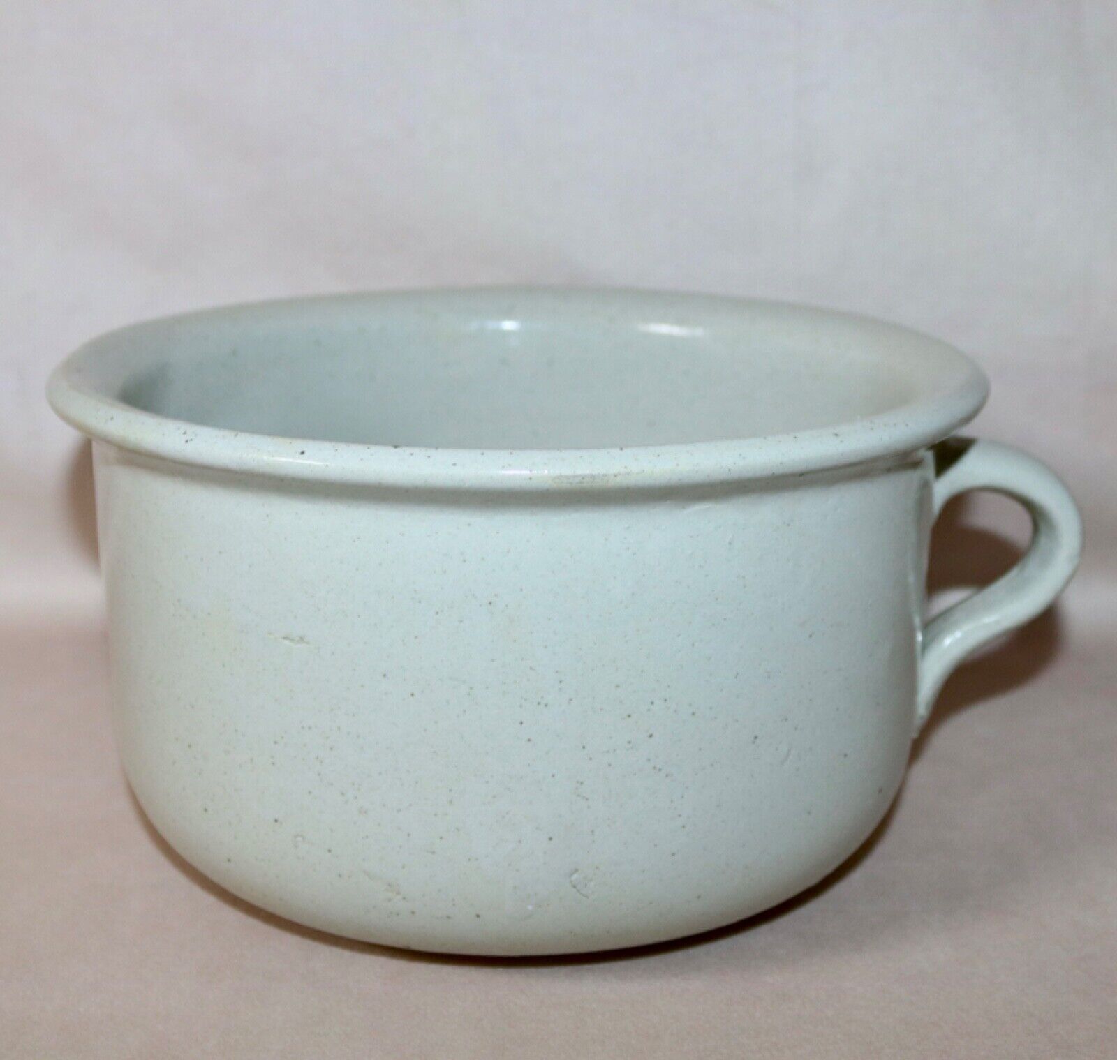 Child Stoneware Chamber Pot With Handle ~ Antique 9” Diameter
