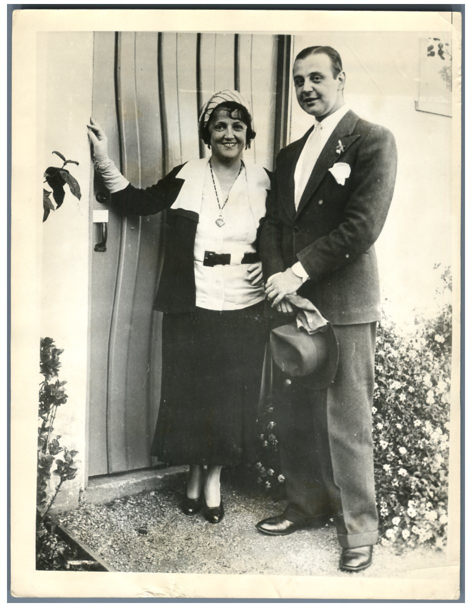 Georgian Prince, Serge Mdivani and his wife, Mary McCormic Vintage Silver Print