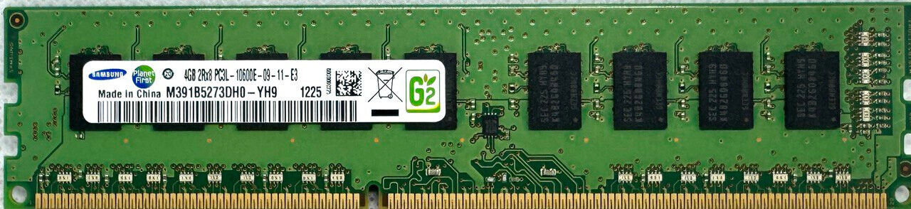 Samsung 4GB 2Rx8 PC3L-10600E M391B5273DH0-YH9 DDR3 SDRAM DIMM ECC - SERVER RAM