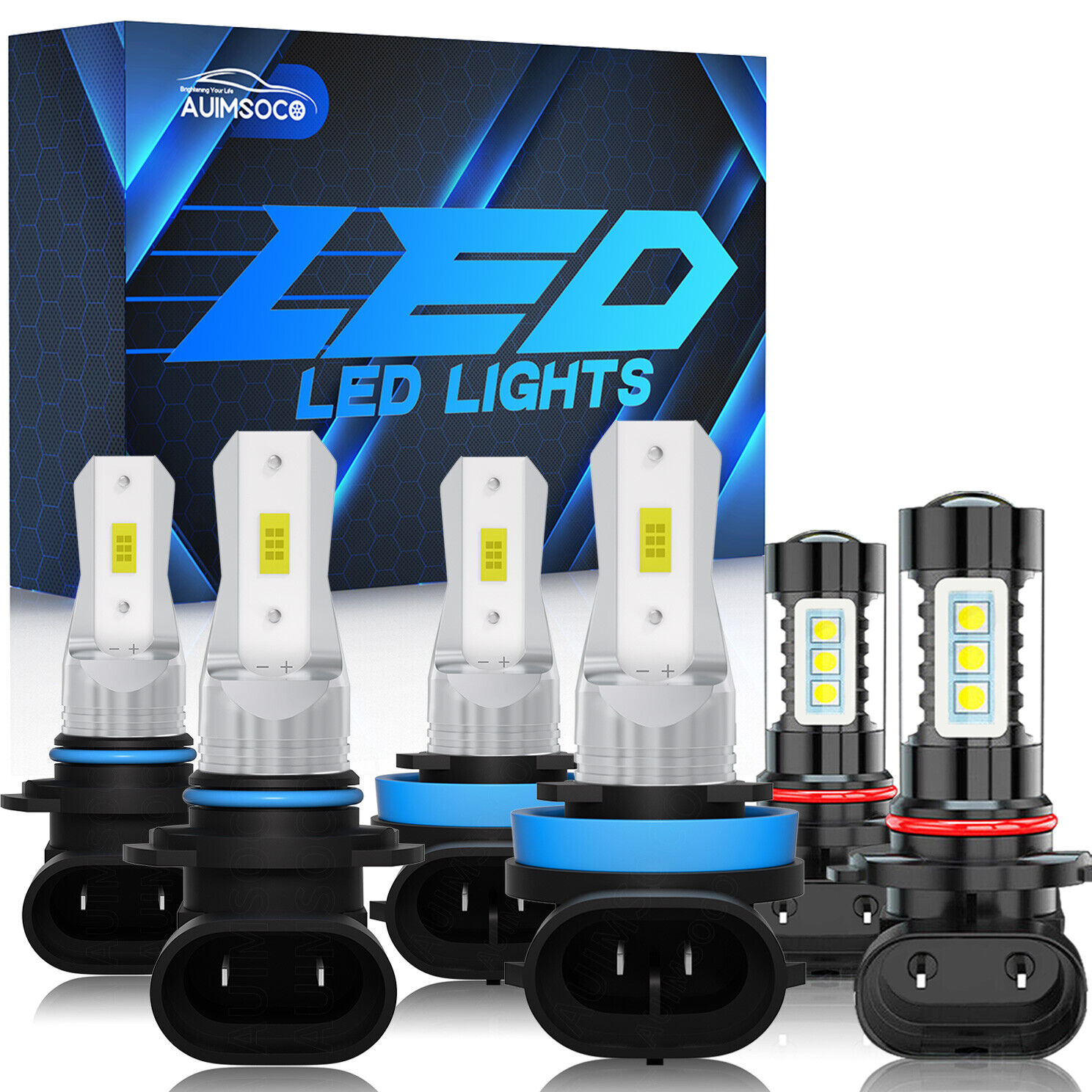 For Ford F-150 2015 2016 2017 2018 2019-2020 LED Headlight Bulbs Fog Light A+