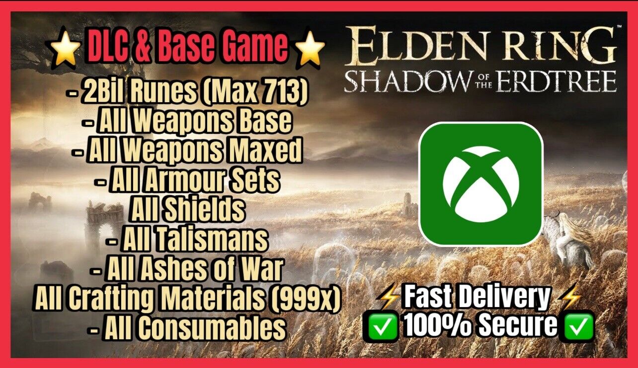 Elden Ring Runes Max Level 713 & All Items (DLC Ready) - Xbox - READ DESCRIPTION