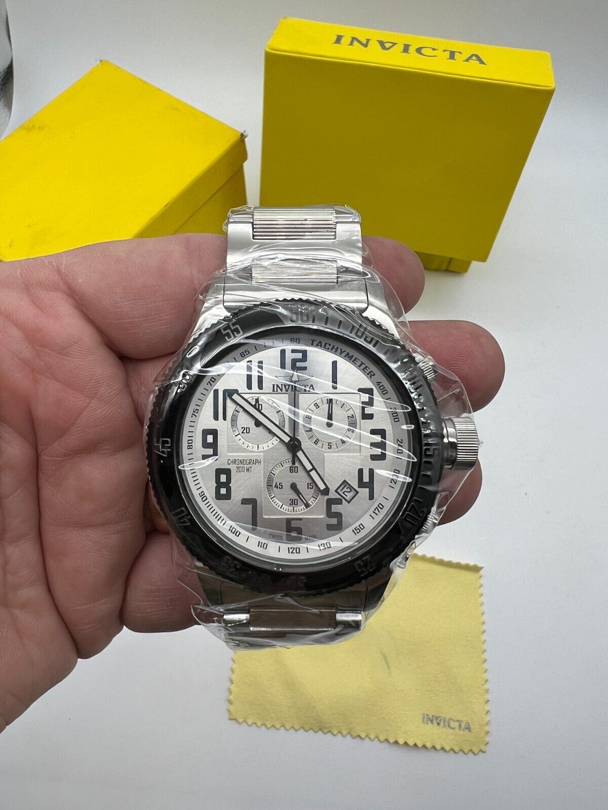 Invicta Russian 1959 Diver Swiss Quartz Chronograph Gray Dial 15558 Watch w/Case