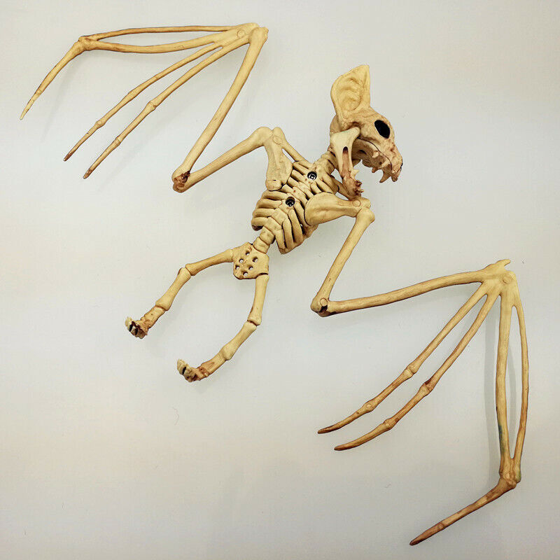 Halloween Animals Bat Skeleton Bones Simulation Horror Prop Party Creepy Decor