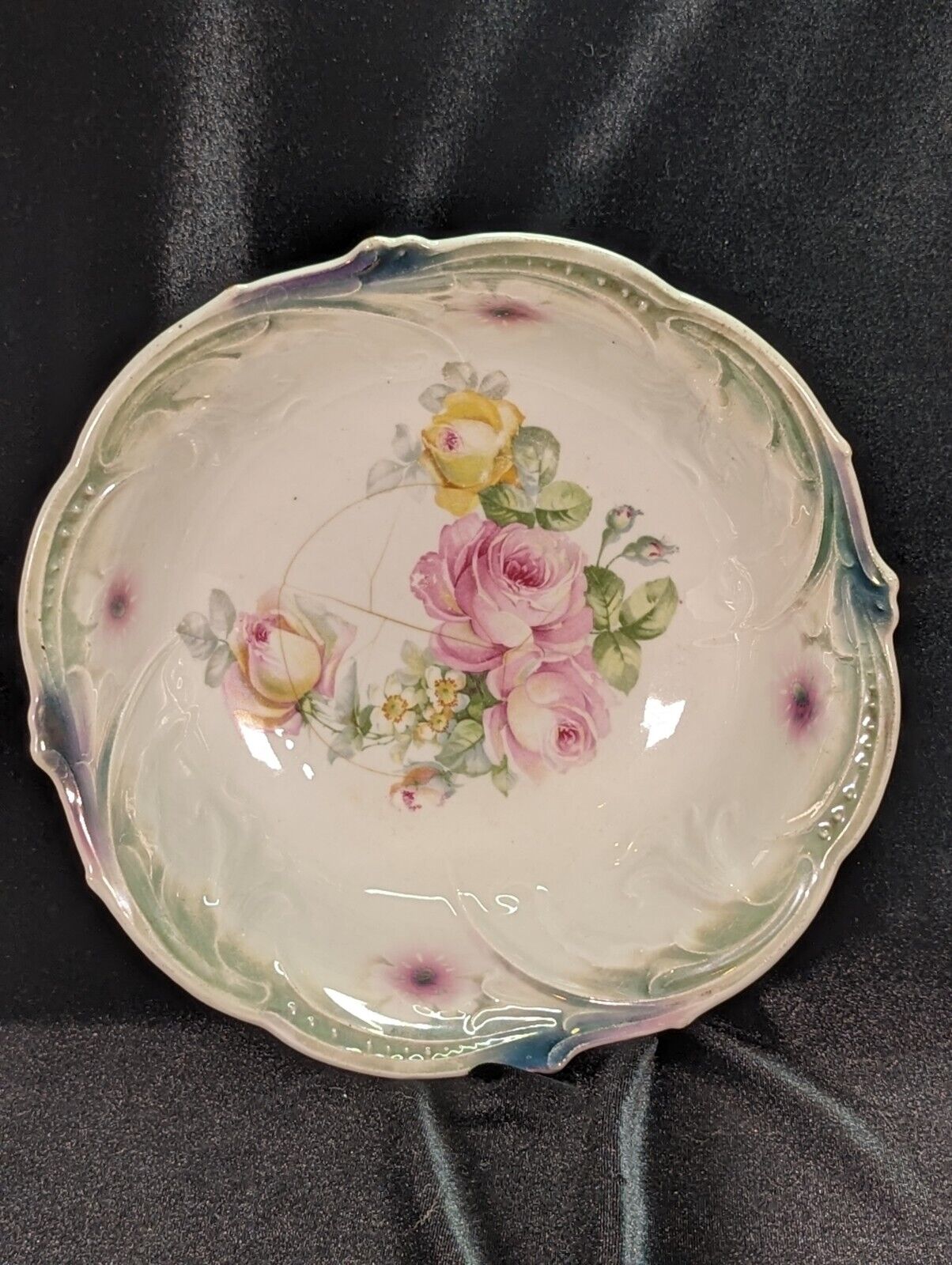 ANTIQUE PORCELAIN FLORAL BOWL 10” MADE IN GERMANY BEAUTIFUL 🌺 💐