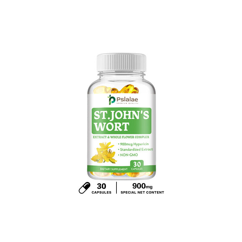St. John\'s Wort Extract 900mg - Hypericin, Relieve Stress Anxiety and Depression