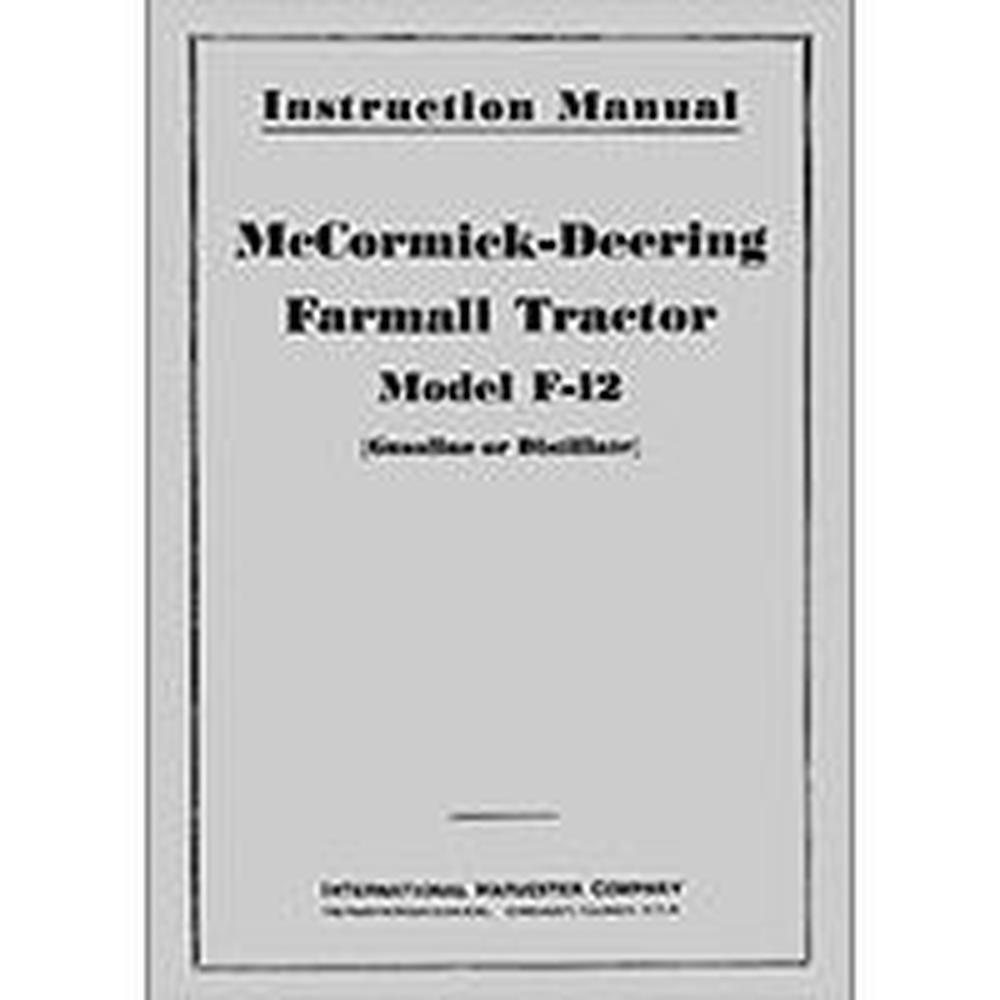 R5804 Owners Manual - 1949 Fits IH / Fits FARMALL